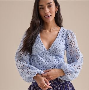 NWOT Altar'd State Fallon Lace Babydoll Top